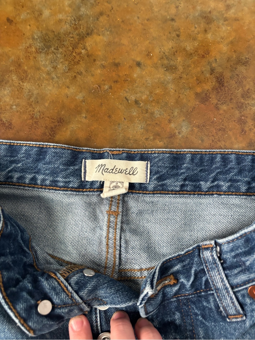 Madewell Medium Blue Denim Jeans with Button Fly - Picture 2 of 4